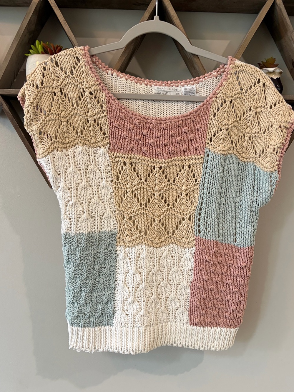 Vintage Sweater Bee by Banff handmade knit sweater. Size small.